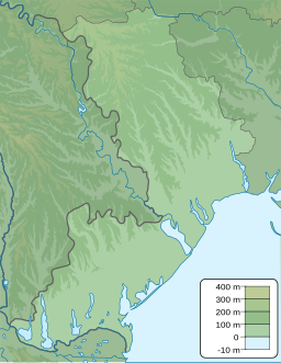 Location of an estuary in Ukraine