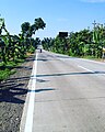 Cycling Route at Outer Ring Road (Jl Pahlawan) concrete surface with moderate elevation
