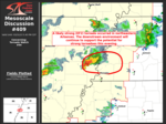 SPC Mesoscale Discussion #409: Wynne–Parkin–Turrell, Arkansas/Drummonds–Burlison, Tennessee EF3 tornado