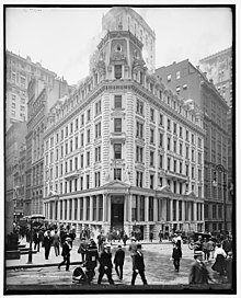 Photograph of the Drexel Building in New York before it was demolished