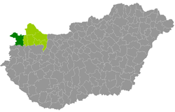 Sopron District within Hungary and Győr-Moson-Sopron County.
