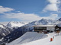 Blick von der Bergstation Giggijochbahn (2284 m) im Winter