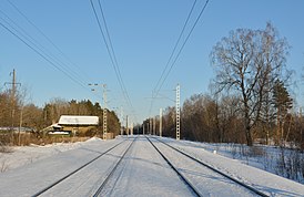 Железная дорога в районе деревни Валингу (2013 год)