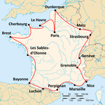 Parcours du Tour de France 1919.