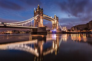 View of Tower Bridge from Shad Thames