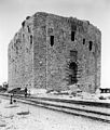 The Lion Tower in Tripoli, an important example of 15th-century Lebanese architecture, as photographed by the American Colony of Jerusalem photographic division shortly after 1900.