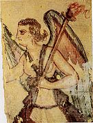 Mythologie étrusque : Vanth, fresque du tombeau des Anina, Tarquinia.
