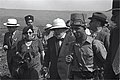 Menachem Ussishkin visiting Dafna 1 May 1939
