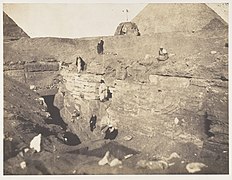 Excavations near the Sphinx (1853)