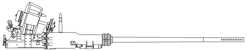 Blueprint of the Bofors 57 mm m/47 aircraft gun.