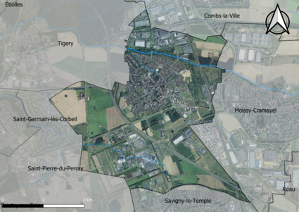 Carte orhophotogrammétrique de la commune.