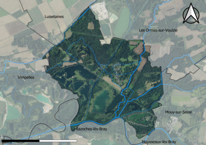 Carte orhophotogrammétrique de la commune.