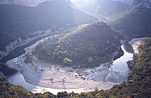 Gorges de l'Ardèche : le cirque de la Madeleine.