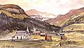 View of Åre, postcard sent on September 27, 1904 (postal rate 0:05)