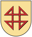 Coat of arms from Hausgereut (Rheinau, Baden):[5] Hausmarke with triangles instead of loops