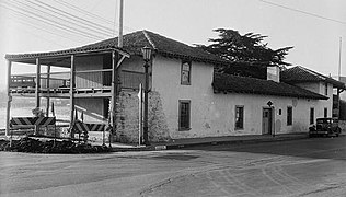 The Old Custom House in Monterey, the first designated California Historical Landmark, where U.S. Commodore John Drake Sloat raised the American flag and declared California part of the United States in 1846