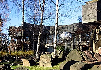 Dipoli student building, Espoo (1961–1966), Reima and Raili Pietilä.