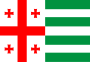 This is a proposed flag that resembles the historical flag of Kingdom of Abkhazia, in this case the 7 stripes represent the municipalities in the Autonomous Republic.