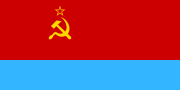 Flag of the Ukrainian SSR used by the re-established Crimean ASSR in 1991