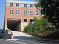 Flower-lined emergency entrance on Lake Avenue