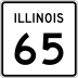 Illinois Route 65 marker