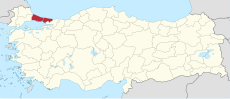 Location of Istanbul