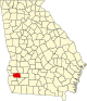 State map highlighting Calhoun County