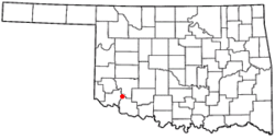 Location of Headrick, Oklahoma