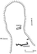 Plan de l'oppidum de Piégu.