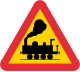 Sweden unguarded crossing sign.