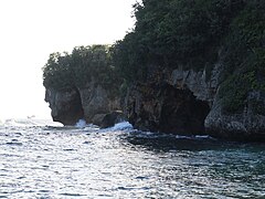 Talisoy Beach cave