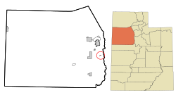 Location in Tooele County and the State of Utah