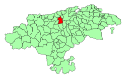 Location of the Municipality of Torrelavega in Cantabria.