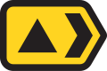 For triangle diversion, turn right