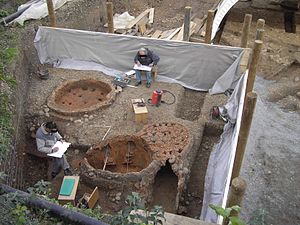 Travaux de fouilles archéologiques à Vindonissa, en 2006.