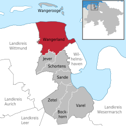 Wangerland – Mappa