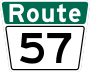 Route 57 marker