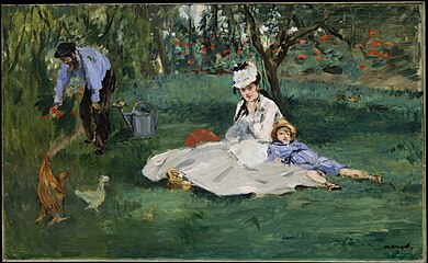 The Monet Family in their Garden, 1874, New York, Metropolitan Museum of Art
