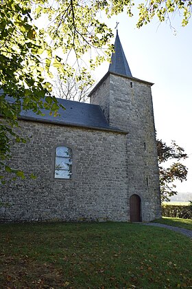 Côté nord de la chapelle Saint-Servais