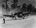 Vought F4U Corsair fighters at Majuro