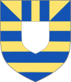 Arms of the House of Mortimer (of Wigmore) (esquire gold; base esquire blue)