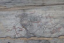 Photo of rock art at Ausevika