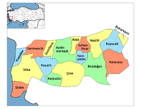 Hartă de poziționare pentru Aydın