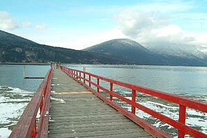 Anlegestelle von Canoe am Shuswap Lake