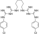 המבנה הכימי של מולקולת כלורהקסידין