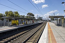 A modern train platform