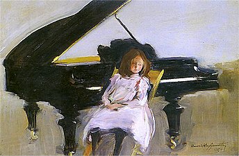 Niña en el piano, 1907