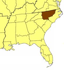 Location of the Diocese of North Carolina