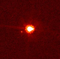 Eris and its moon Dysnomia as viewed with the Hubble Space Telescope, 2007