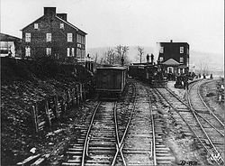 Proximity of Hanover Junction homes to town's railroad station, 1863